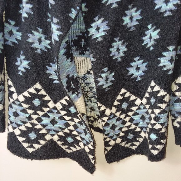 Love On A Hanger Open Front Cardigan Western Aztec Print Size Small - Picture 3 of 9